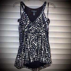 WHBM polka dot sleeveless top. Sz XS fits like S.